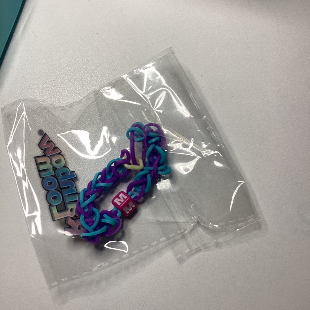 Rainbow loom initial bracelet